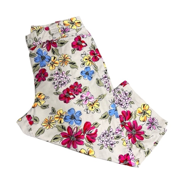 Floral Capri Pants size 12 Petite - Picture 1 of 12